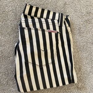 Hudson striped skinny jeans